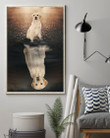 Labrador Reflection In Water Believe In Yourself Gift For Dog Lovers Vertical Poster
