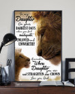 On Your Darkest Days Lion Dad Gift For Daughter Vertical Poster