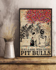 Dictionary Girl Who Loves Pit Bull Meaningful Gift Vertical Poster