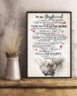 With You I'm Happy Gift For Boyfriend Vertical Poster
