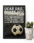 Thank For Teaching Me To Play Soccer Gift For Dad Vertical Poster