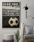 Thank For Teaching Me To Play Soccer Gift For Dad Vertical Poster