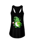 Gnome And Wine Shamrock St. Patrick's Day Color Changing Ladies Flowy Tank