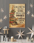 There Was A Girl Who Really Loved Books And Corgis Vertical Poster