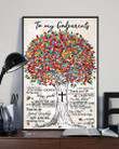 Colorful Tree My Angel Standing By Meaningful Gift For Godparents Vertical Poster