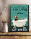 Khaleesi Green Bath Soap Wash You Paws Gift For Dog Lovers Vertical Poster