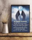 Angel Wings Full Moon Living In My Heart Gift For Angel Husband Vertical Poster