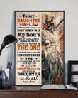 Native Wolf Mom Gift For Daughter In Law Daughter In Heart Vertical Poster