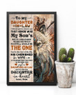 Native Wolf Mom Gift For Daughter In Law Daughter In Heart Vertical Poster