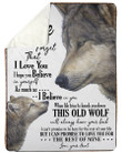 Aunt Gift For Niece Wolf This Old Wolf Will Always Have Your Back Sherpa Fleece Blanket