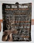 Wild Deer Your Last Everything Custom Name Gift For Husband Sherpa Fleece Blanket