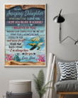 Ocean World Turtle Follow Your Dream Dad Gift For Daughter Vertical Poster