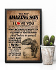 Mum To Son Dinosaur Don't Be Afraid To Reach For The Sky Or Travel Vertical Poster