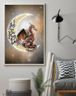 Dragon I Love To The Moon And Back Vertical Poster