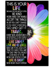 Colorful Flower Autism Awareness Gift Live Simply Love And Be Loved Vertical Poster
