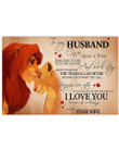 Lion Family Happily Ever After Gift For Husband Horizontal Poster