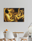 Gift For Saxophone Players Man With Yellow Saxophone Matte Canvas