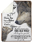 Wolf Pop Gift For Daughter Never Forget That I Love You Sherpa Fleece Blanket