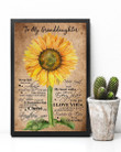 Grandma Gift For Granddaughter Sunflower Love You To The Moon Vertical Poster