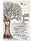 Gift For Precious Son Love You For The Rest Of Mine Vertical Poster
