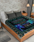 Blue Wolves So In Love With You Gift For Wife Sherpa Fleece Blanket