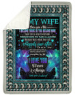Blue Wolves So In Love With You Gift For Wife Sherpa Fleece Blanket