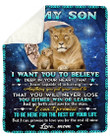 Lion Galaxy The Rest Of Mine Mom Gift For Son Sherpa Fleece Blanket
