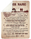 The Gift Of You Lake Custom Name Gift For Wife Sherpa Fleece Blanket