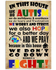 Autism Awareness Gift We Worry And Stress In This House Vertical Poster