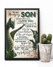 Dad Gift For Son Dragon Believe In Yourself Vertical Poster
