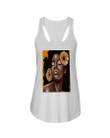 Black Girl With Sunflower On Head Gift Ladies Flowy Tank