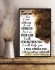 Fear Not For I Am With You Lion Gift For Daughter Vertical Poster