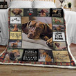 Vizsla Dog Love Each Day Live Love Sherpa Fleece Blanket