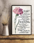 Dear Mom I Thank You And Love You So Much Flower Vertical Poster