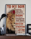 To My Son Love You From Dad Lion King Vertical Poster