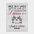Once In A While Mouse Couple Custom Name And Year Matte Canvas