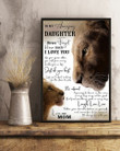 To My Amazing Daughter How Much I Love You Lion Vertical Poster