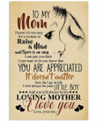 To Mom You Are Appreciated From Son Eyes Vertical Poster