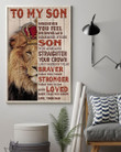 To My Son Love You From Dad Lion King Vertical Poster