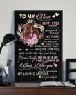 To My Mom No One Can Equal Your Beauty Black Vertical Poster