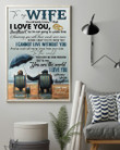 To My Wife I Love You With My Whole Heart Vertical Poster