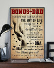 Bonus Dad Thank You For Loving Me Hands Vertical Poster