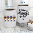 Custom Name And Photo Riding Partners For Life White Printed Mug