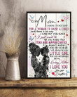 To Mom Your Little Girl Butterflies Pattern Vertical Poster
