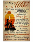 To My Wife I Love You Forever And Always Couple Vertical Poster