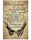 To My Beautiful Girlfriend Love You To The Moon And Back Hand Vertical Poster