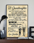 Grandpa To My Granddaughter You Are Beautiful Beige Vertical Poster