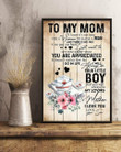 To Mom Your Little Boy Nurse Hat Pattern Vertical Poster