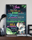 To My Son Love You From Dad Elephants Vertical Poster