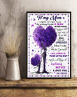To Mom From Son Let You Know Purple Tree Vertical Poster